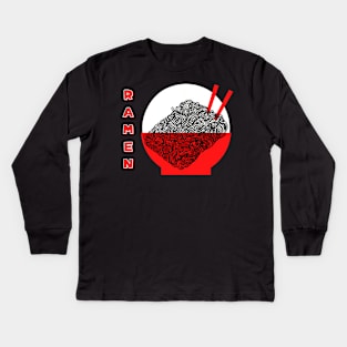 Red Ramen Kids Long Sleeve T-Shirt